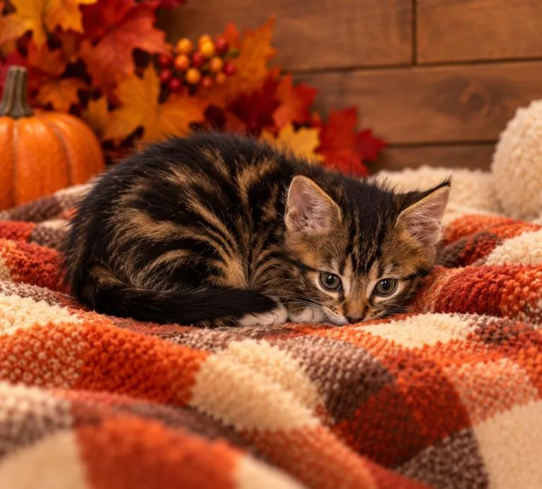 A young medium-sized female Domestic Medium Hair cat named Fleur for adoption in Lagrange, IN