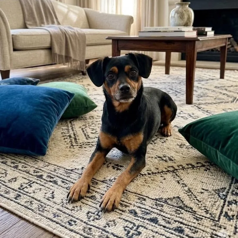 An adult small-sized male Black Miniature Pinscher dog named Elvis for adoption in San Diego, CA