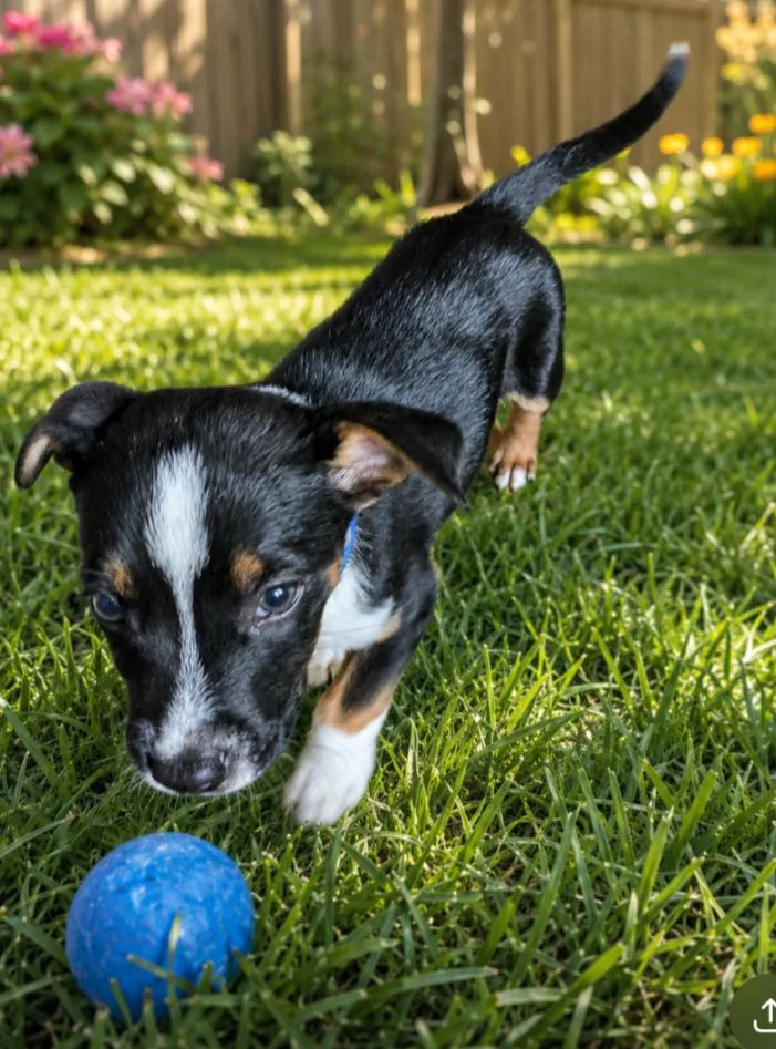 A baby medium-sized male Tricolor (Brown, Black, & White) Mixed Breed dog named Kohl for adoption in CHURCHVILLE, NY