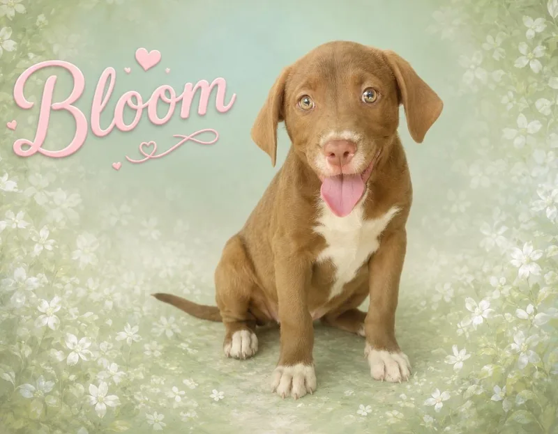A baby medium-sized female Mixed Breed dog named Bloom for adoption in Toms River, NJ