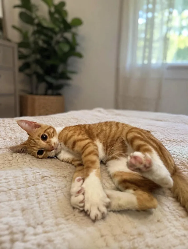 A baby medium-sized male Domestic Short Hair cat named Cashew for adoption in Allen, TX
