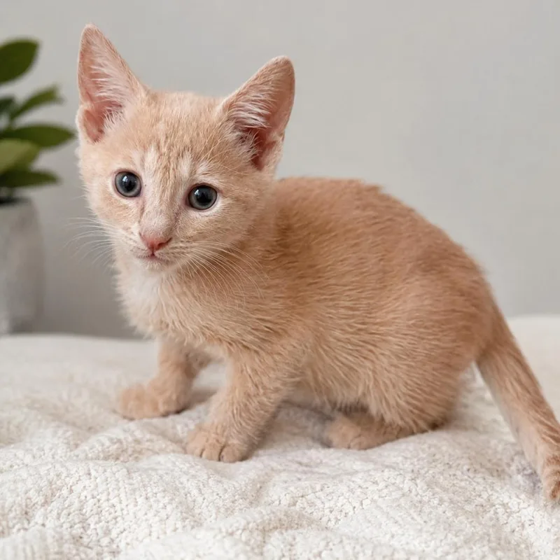 A young medium-sized female Buff / Tan / Fawn Domestic Short Hair cat named Valencia for adoption in Parkland, FL