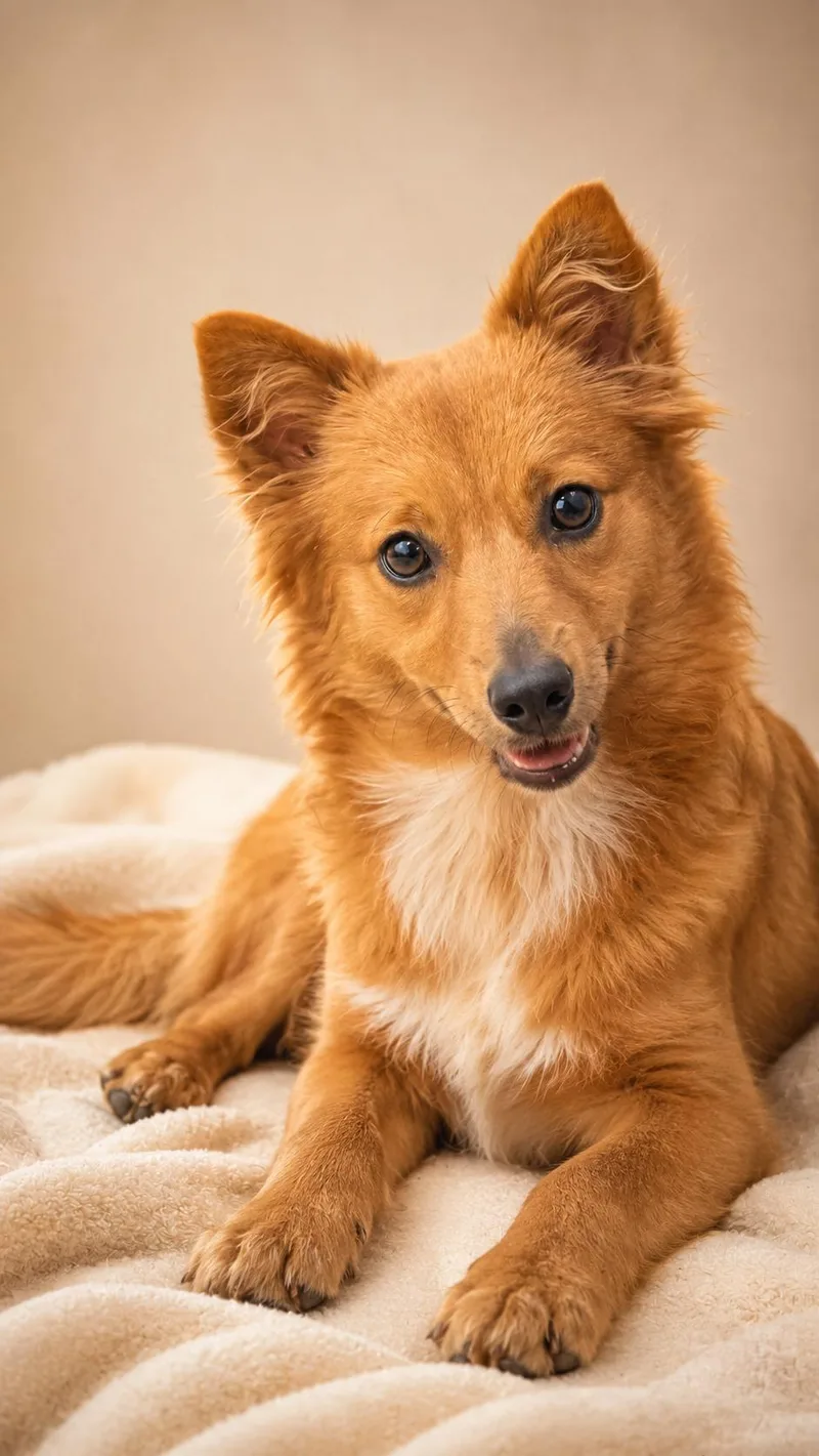 A baby small-sized female Apricot / Beige Pomeranian dog named Sandy for adoption in Nahunta, GA