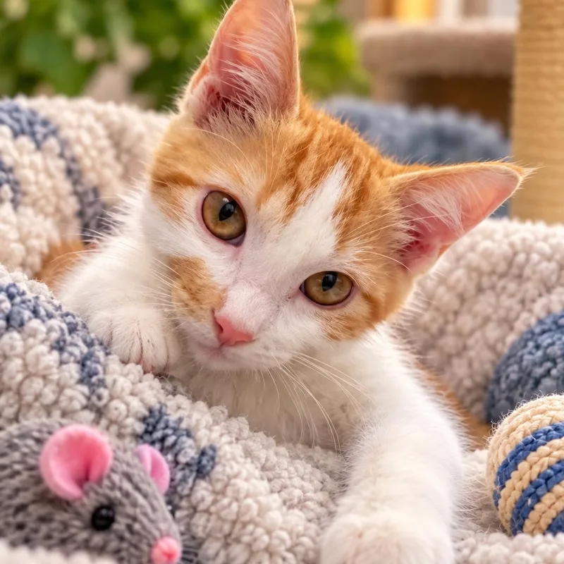 A baby small-sized male Tabby cat named Reese for adoption in Andover, MN