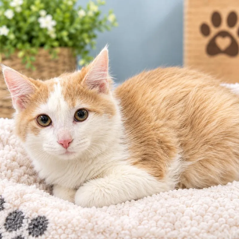 A baby medium-sized male Domestic Medium Hair cat named Jim for adoption in Henderson, NV