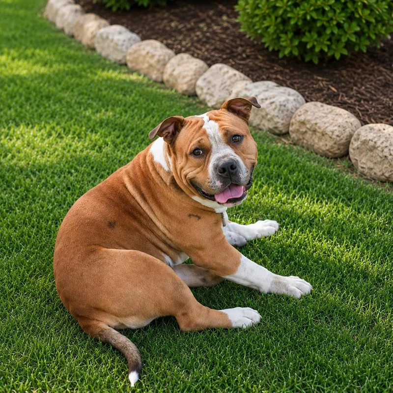 A young large-sized male Golden American Staffordshire Terrier dog named Torita for adoption in Houston, TX