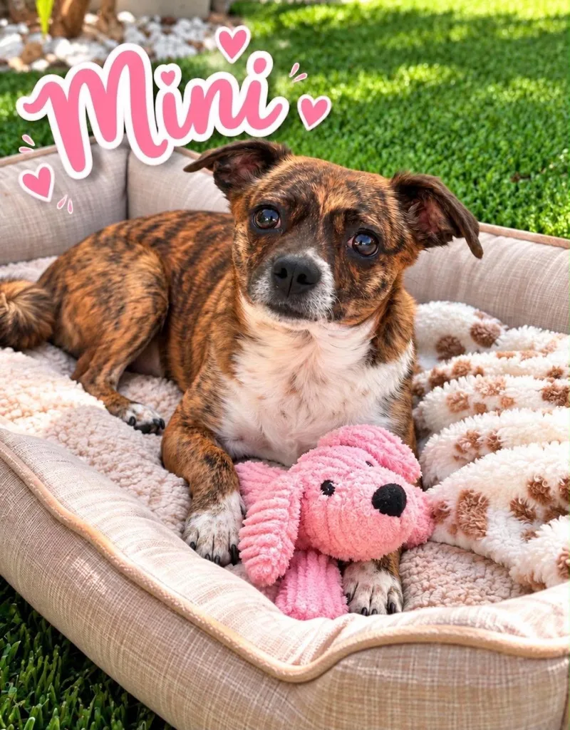 An adult small-sized female Brindle Chihuahua dog named Mini for adoption in Cape Coral, FL