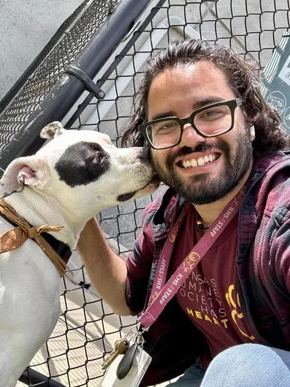 An adult medium-sized male White / Cream Mixed Breed dog named Mckensey for adoption in Wichita, KS