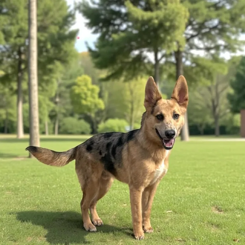 A young medium-sized male Shepherd dog named Charli the Duke for adoption in Allen, TX