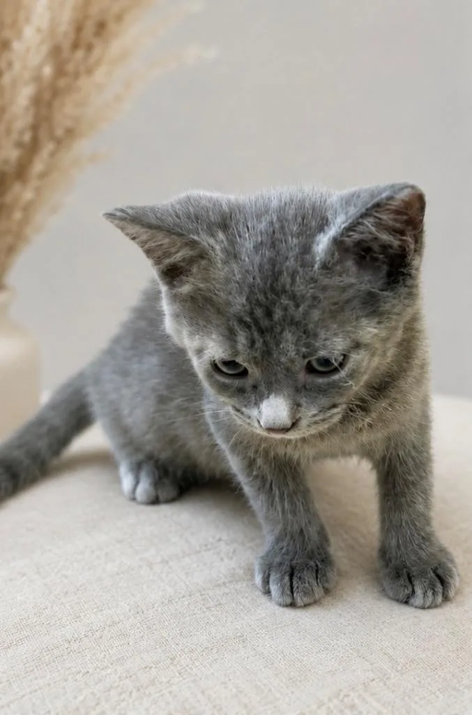 A baby medium-sized female Domestic Short Hair cat named Grey for adoption in Tampa, FL