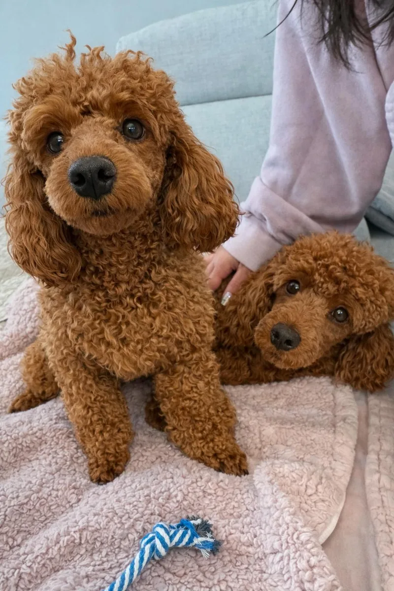 A young small-sized female Poodle (Toy) dog named Butter Pecan & Pina for adoption in Philadelphia, PA