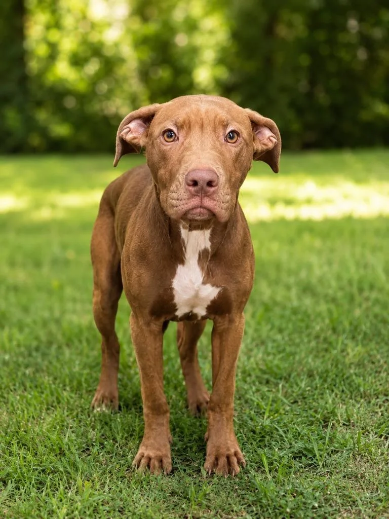 A baby small-sized male Staffordshire Bull Terrier dog named Pibbles for adoption in East Ridge, TN