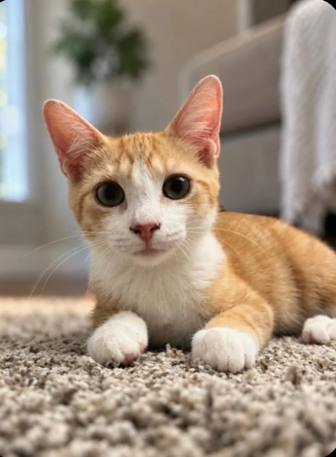 A baby medium-sized female Domestic Short Hair cat named Cutie for adoption in Jacksonville, FL