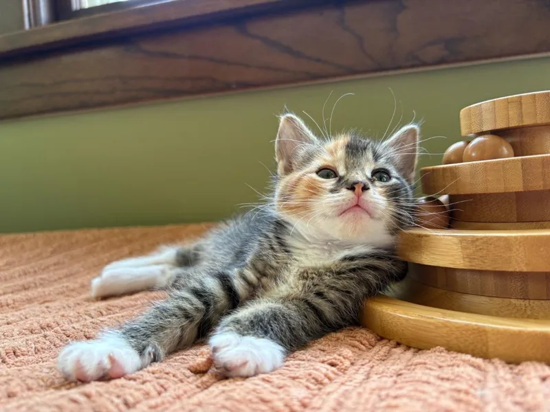 A baby medium-sized female Domestic Short Hair cat named Piccante  No Longer for adoption in Minneapolis, MN