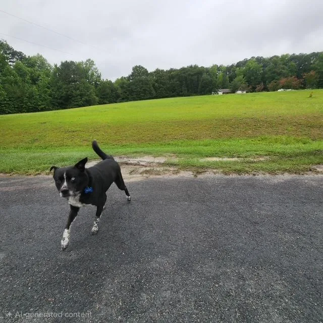 A young medium-sized male Black Shepherd dog named Ray for adoption in Manhasset, NY