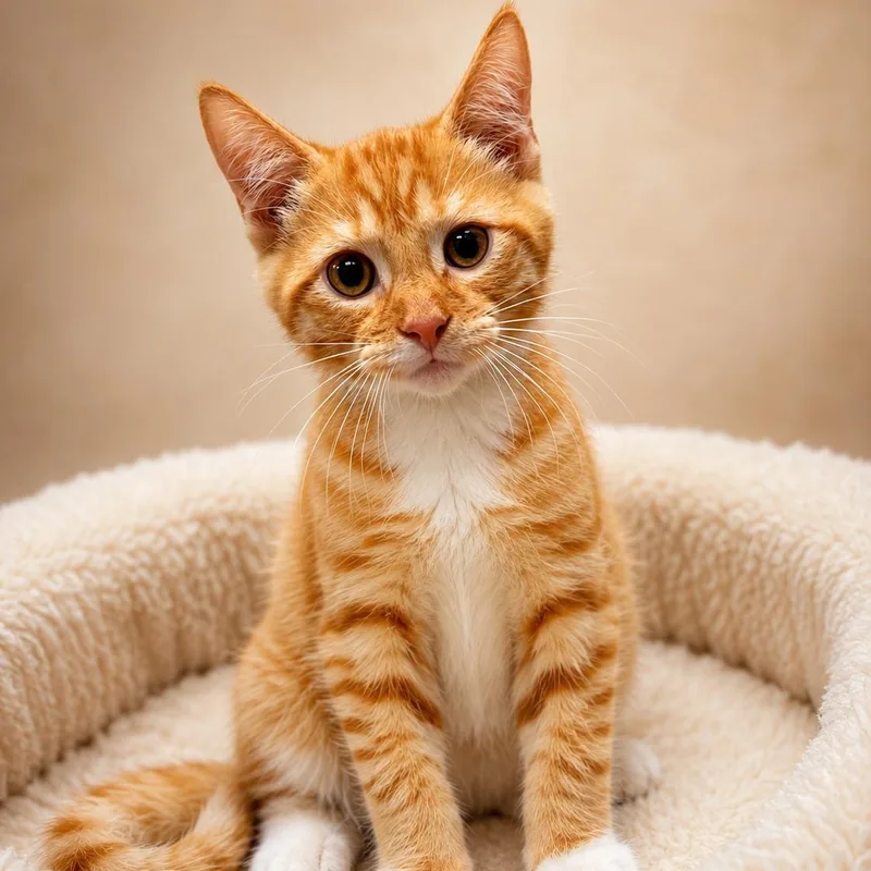 A baby medium-sized male Domestic Short Hair cat named Cheddar for adoption in Cranston, RI