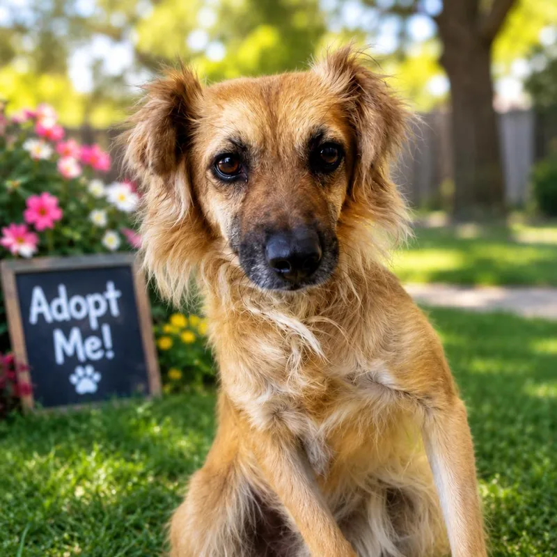 An adult small-sized female Yellow / Tan / Blond / Fawn Spaniel dog named Flower for adoption in Fresno, CA