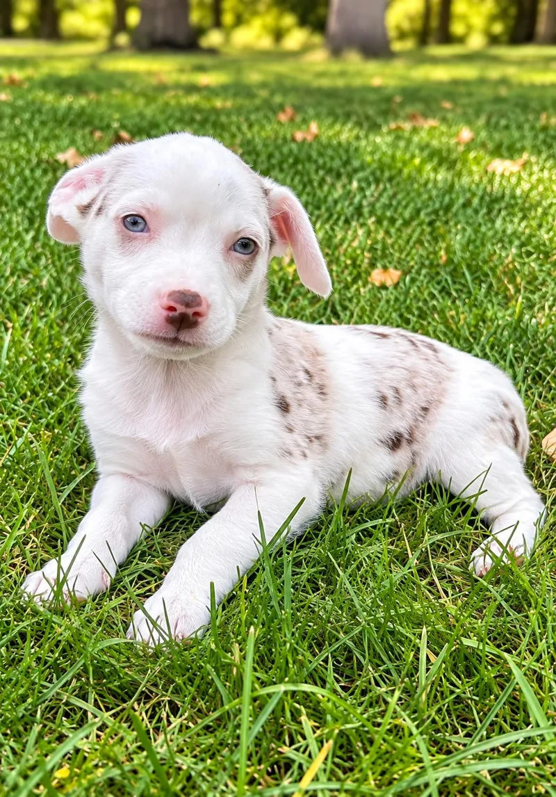 A baby small-sized male Australian Shepherd dog named Cooper for adoption in Chesterfield, MI