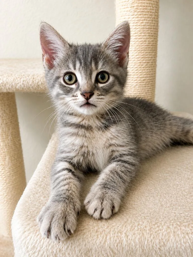 A baby small-sized male Domestic Short Hair cat named Felon for adoption in Sebastian, FL