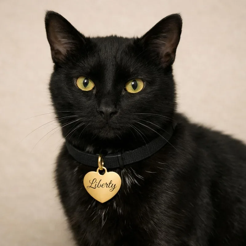 A young medium-sized female Black Domestic Short Hair cat named Liberty for adoption in Hannibal, MO