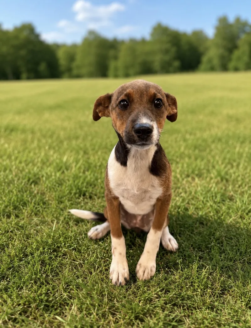 A baby small-sized female Jack Russell Terrier dog named Canela for adoption in Waldorf, MD