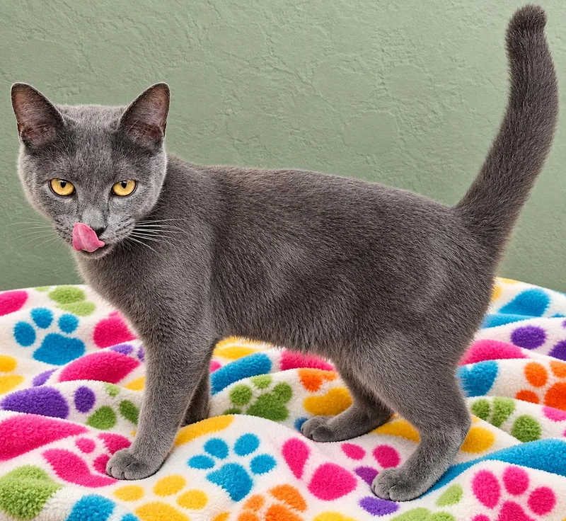 An adult medium-sized female Gray / Blue / Silver Domestic Short Hair cat named BEAR BEAR   for adoption in Hillsboro, OR