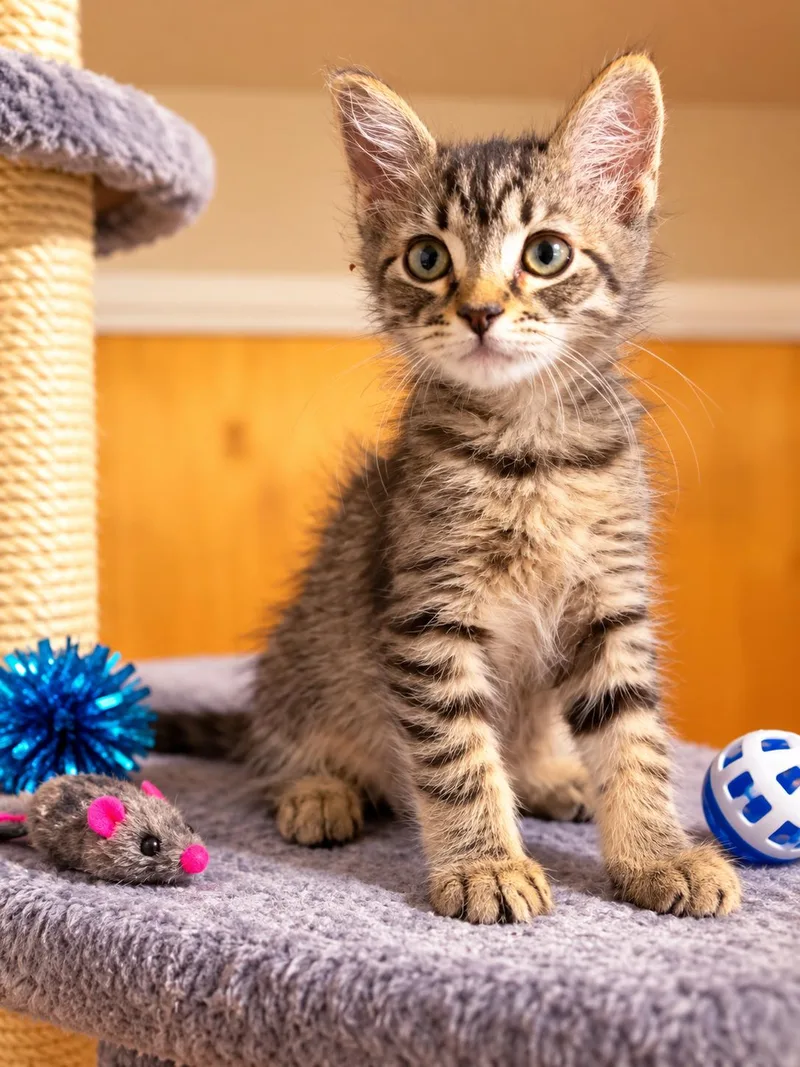A baby medium-sized male Domestic Medium Hair cat named Caden Napa for adoption in Napa, CA