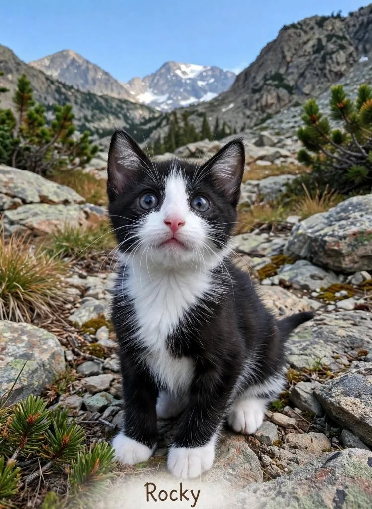 A baby small-sized male Domestic Short Hair cat named Rocky for adoption in Jim Thorpe, PA