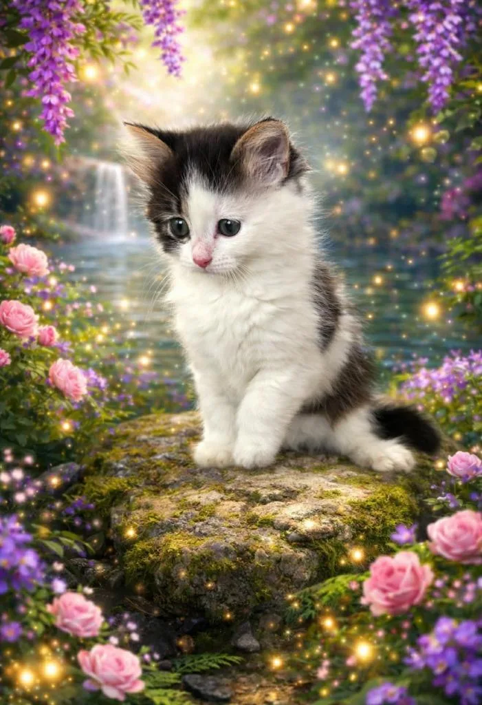 A baby small-sized female Domestic Long Hair cat named Rapunzel for adoption in Detroit, MI