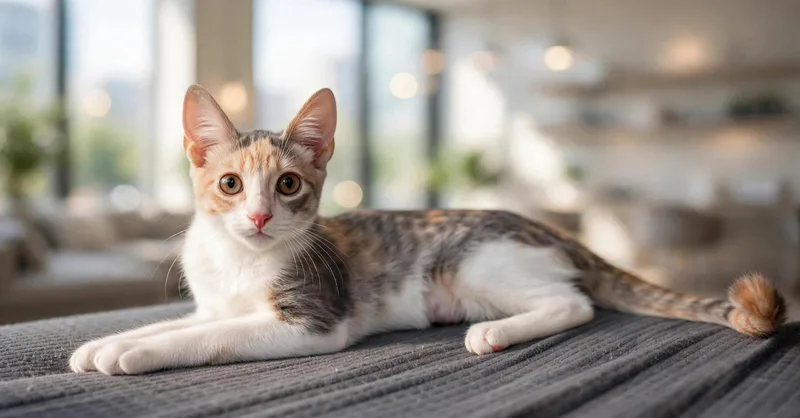 A baby medium-sized female Calico Domestic Short Hair cat named Xena for adoption in Franklin, MA