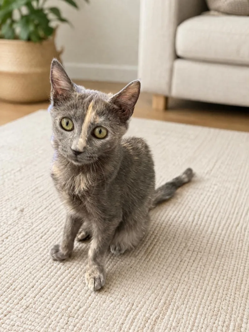 A young medium-sized female Dilute Tortoiseshell Domestic Short Hair cat named Cassandra for adoption in Greensboro, NC