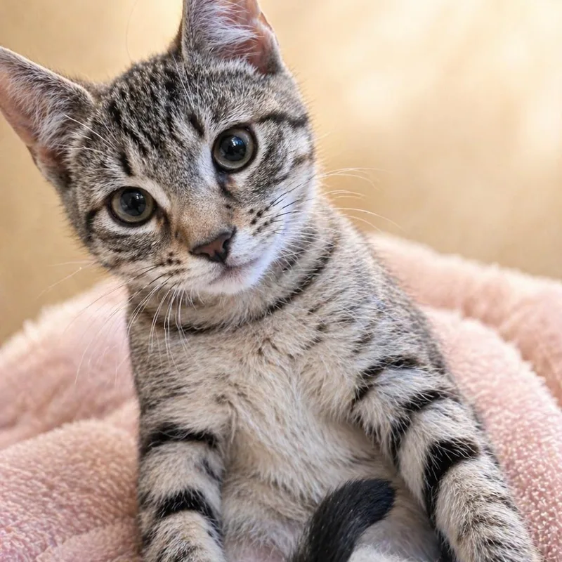 A baby small-sized female Brown / Chocolate Domestic Short Hair cat named Myrtle for adoption in Pasadena , MD