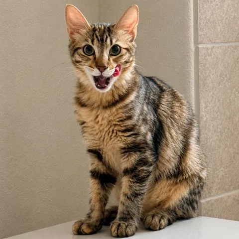 A baby small-sized female Brown / Chocolate Domestic Short Hair cat named Tiana for adoption in Houston, TX