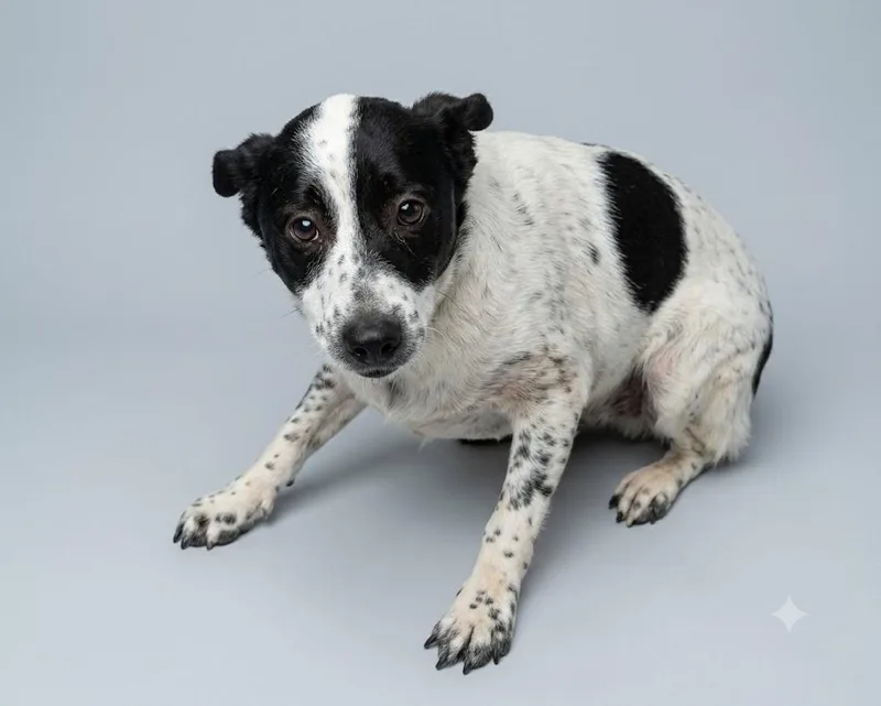 A young small-sized male Black Australian Cattle Dog / Blue Heeler dog named Ned for adoption in Wooster, OH