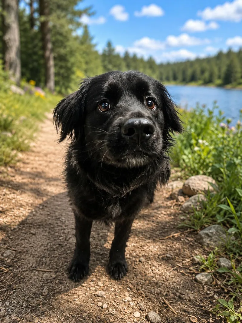 An adult medium-sized male Black Mixed Breed dog named Oscar for adoption in Chickasha, OK