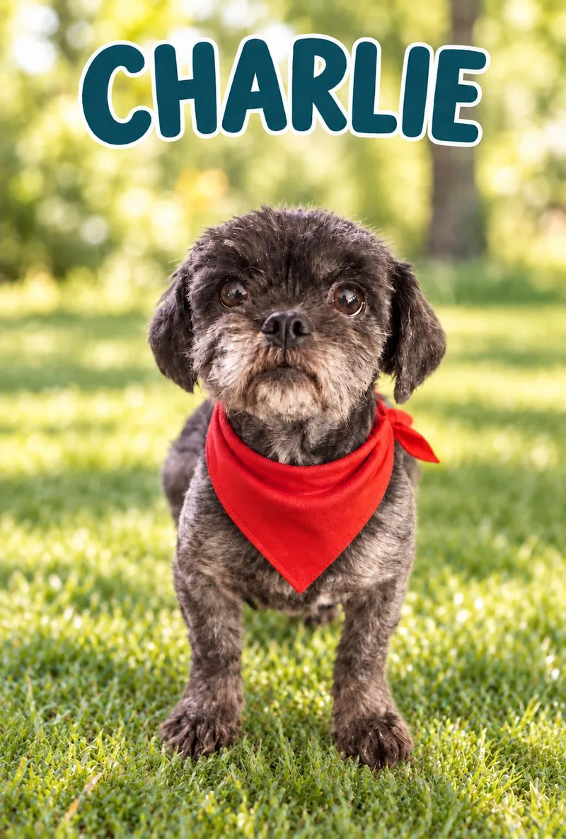 An adult small-sized male Shih Tzu dog named Charlie OS for adoption in Pataskala, OH