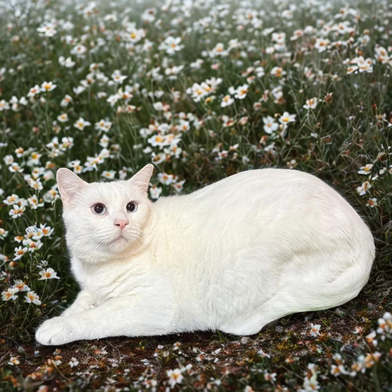 An adult extra large-sized male White Domestic Short Hair cat named Oscar for adoption in Kansas City, MO