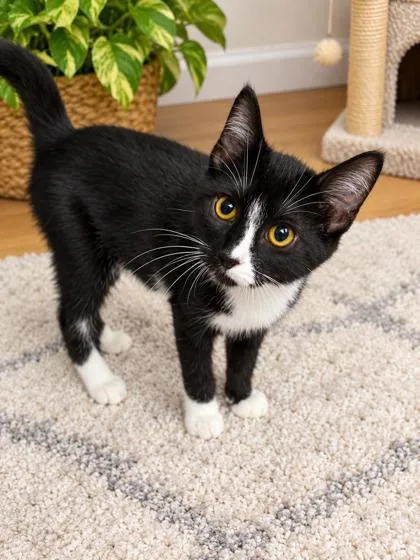 A baby small-sized female Domestic Short Hair cat named Crackle for adoption in Paducah, KY