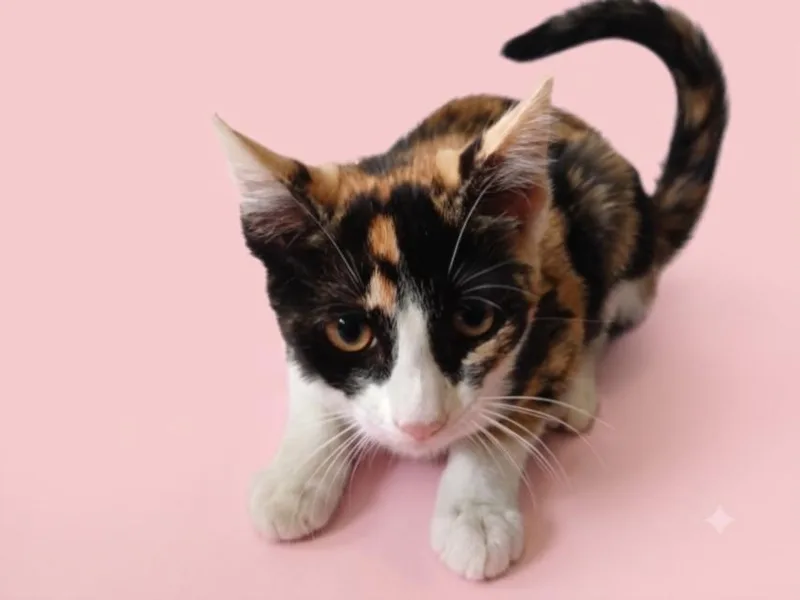 A baby small-sized female Domestic Short Hair cat named Agnetha for adoption in Los Angeles, CA