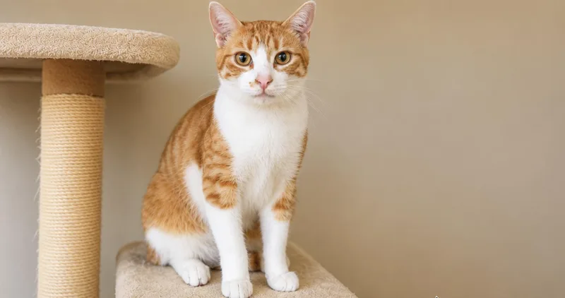 A young medium-sized male Orange & White Domestic Short Hair cat named Scott for adoption in Orange, CA