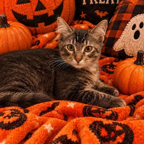 A baby small-sized male Brown / Chocolate Domestic Short Hair cat named Boo for adoption in Hawthorne, CA