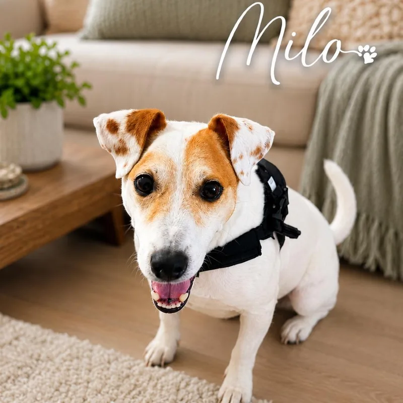 A senior small-sized male White / Cream Jack Russell Terrier dog named Milo for adoption in Phoenix, AZ