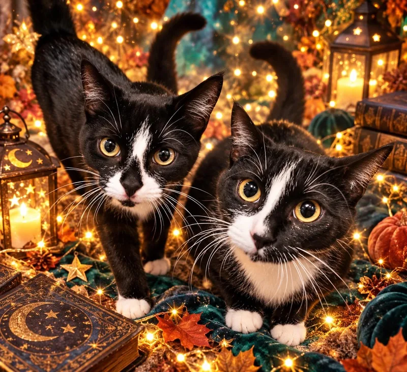 An adult medium-sized female Domestic Short Hair cat named Moritcia and Gomez for adoption in Pottsboro, TX