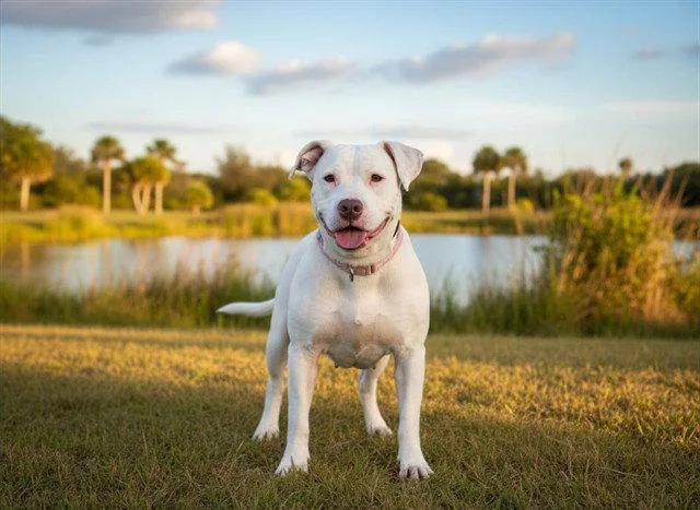 An adult large-sized female American Bulldog dog named Magnolia for adoption in Tavares, FL