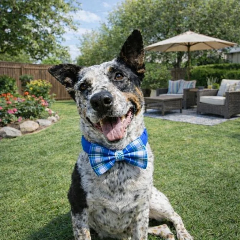 An adult medium-sized male Australian Cattle Dog / Blue Heeler dog named Frijol for adoption in Allen, TX