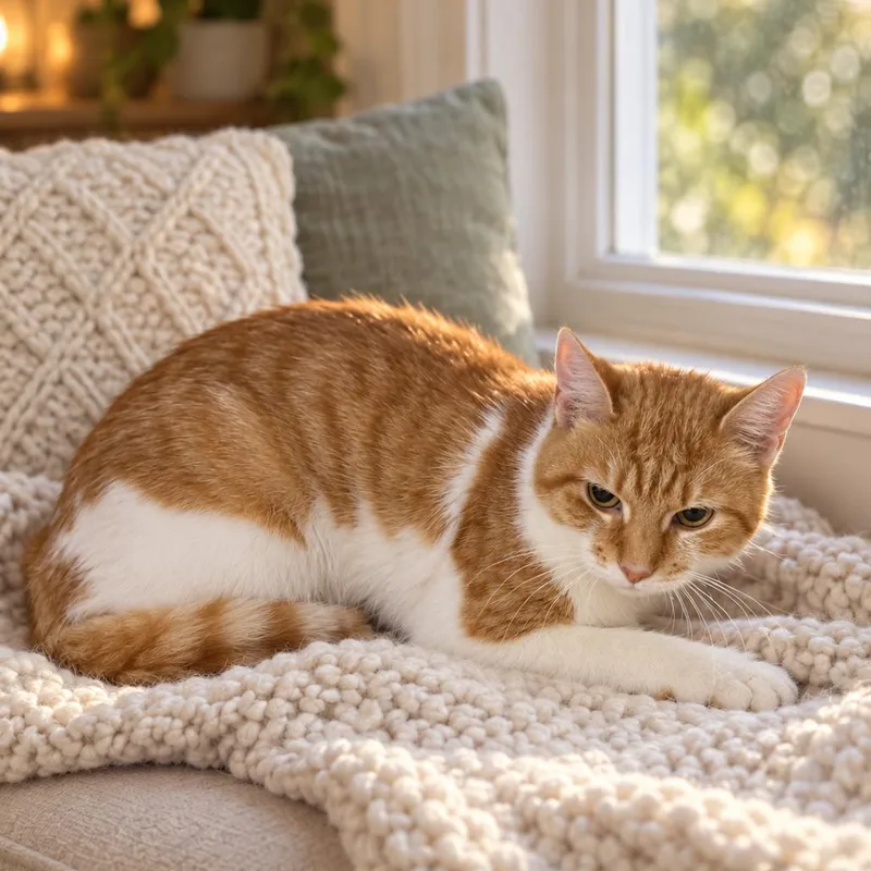 An adult medium-sized female Orange / Red Domestic Short Hair cat named Wallace for adoption in Yanceyville, NC