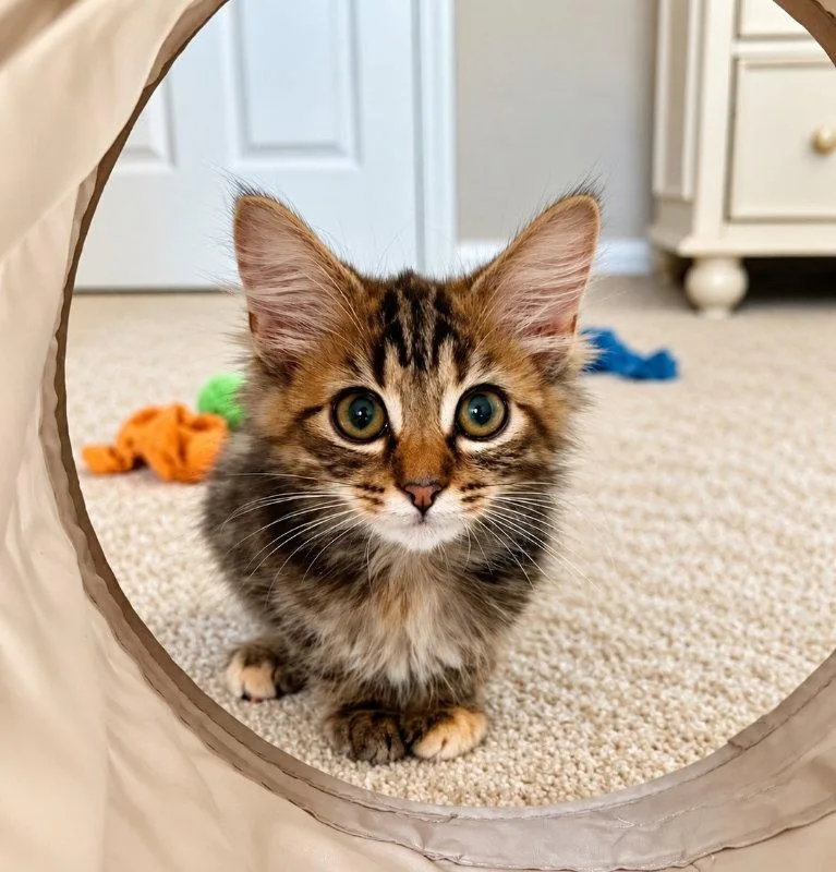A young medium-sized female Tortoiseshell cat named Piper for adoption in Knoxville, TN