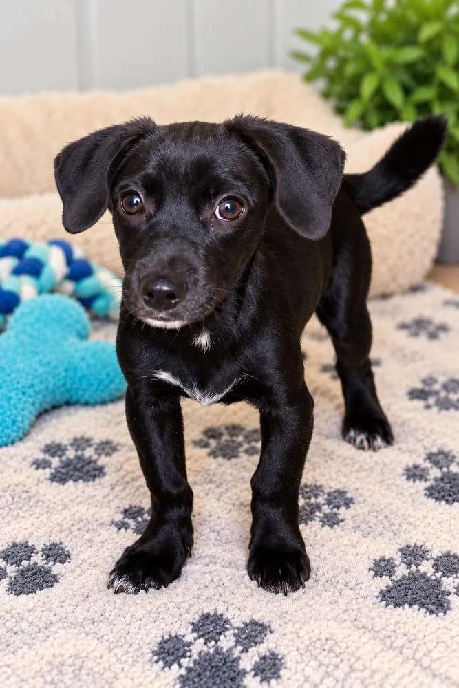 A baby medium-sized male Black Dachshund dog named Mars for adoption in Albuquerque, NM