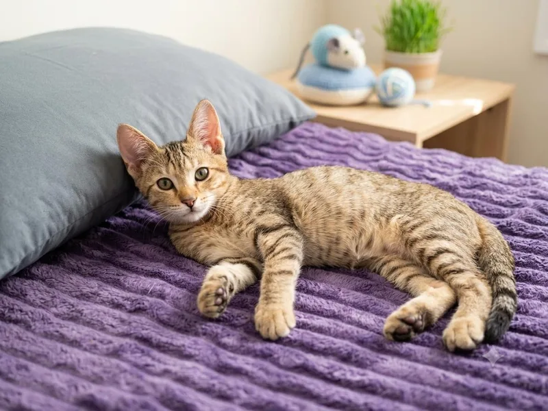 A baby medium-sized female Tabby cat named Ellis for adoption in Fort Myers, FL