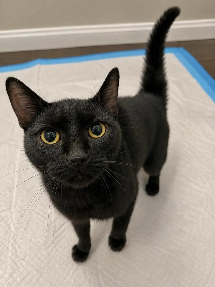 A young small-sized female Domestic Short Hair cat named Nina for adoption in Chicago, IL
